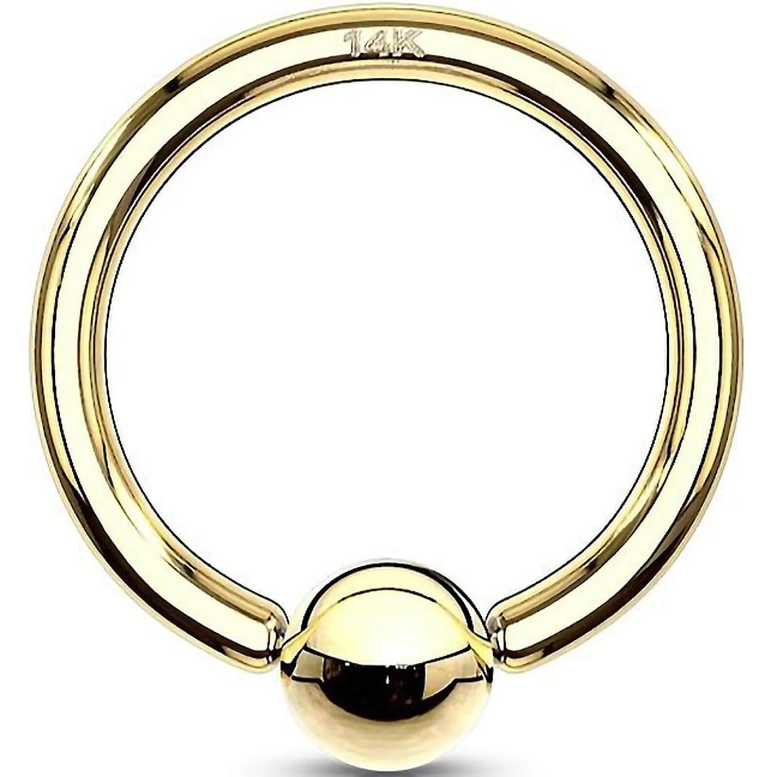 14 Karat Gold Ring Gelbgold Weißgold Klemmkugelring