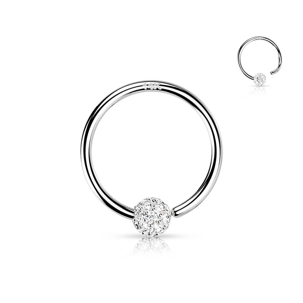 14 Karat Gold Ring Zirkonia Gelbgold Weißgold Biegbar - Image 2