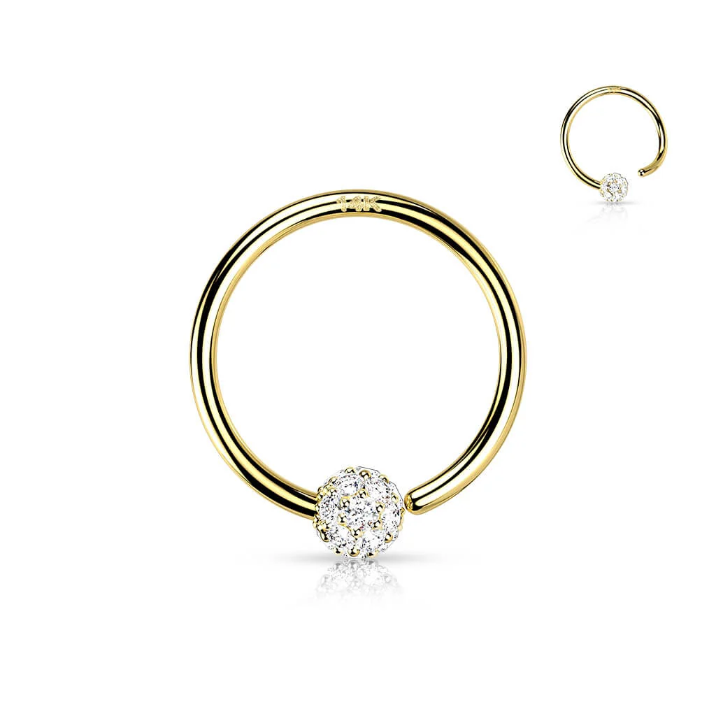 14 Karat Gold Ring Zirkonia Gelbgold Weißgold Biegbar - Image 3