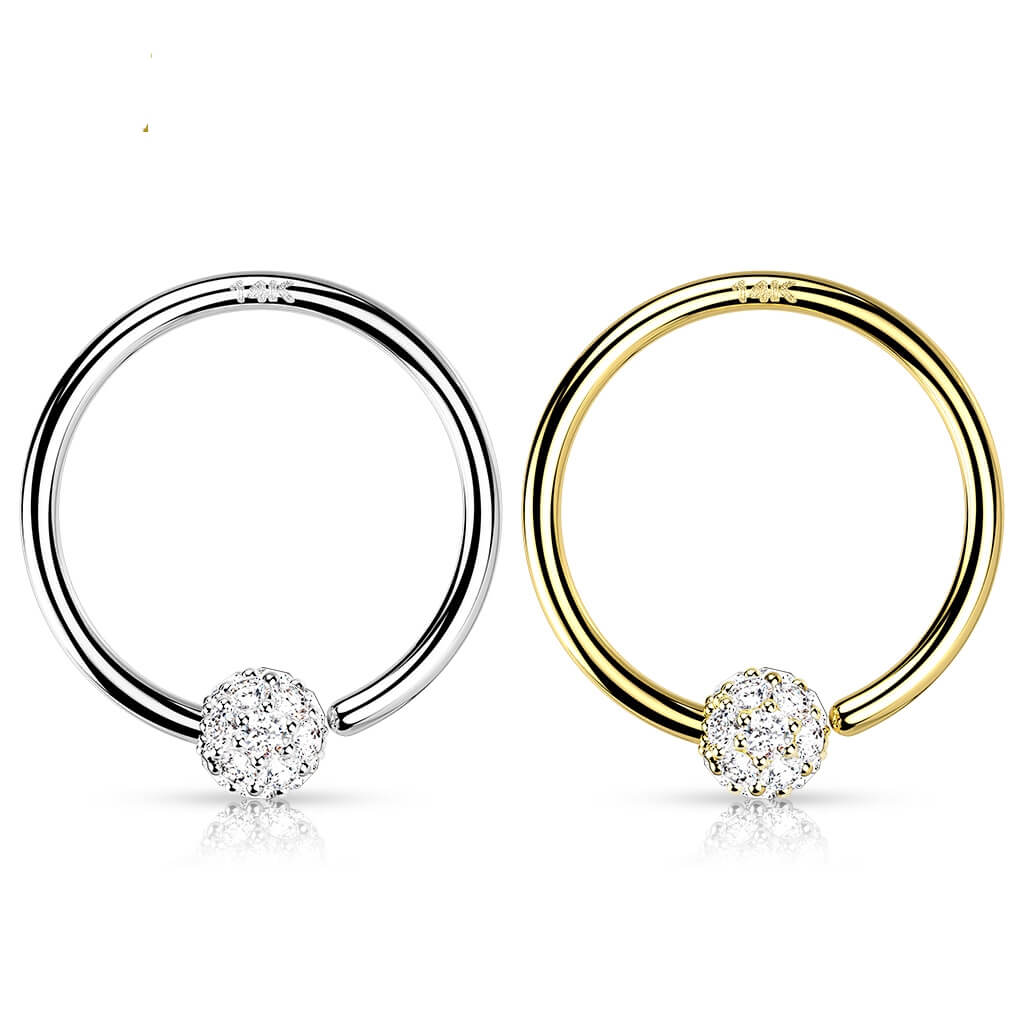 14 Karat Gold Ring Zirkonia Gelbgold Weißgold Biegbar - Image 4