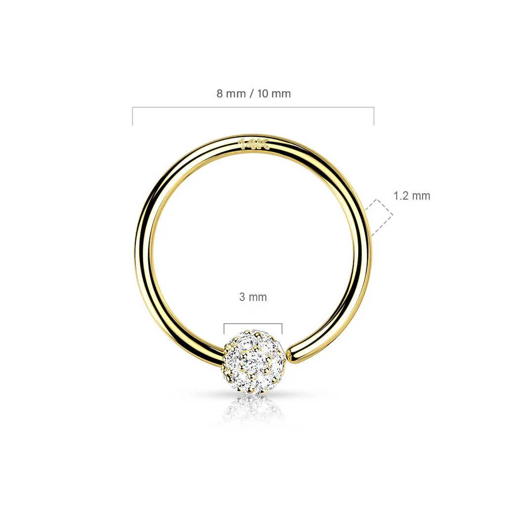 14 Karat Gold Ring Zirkonia Gelbgold Weißgold Biegbar - Image 5