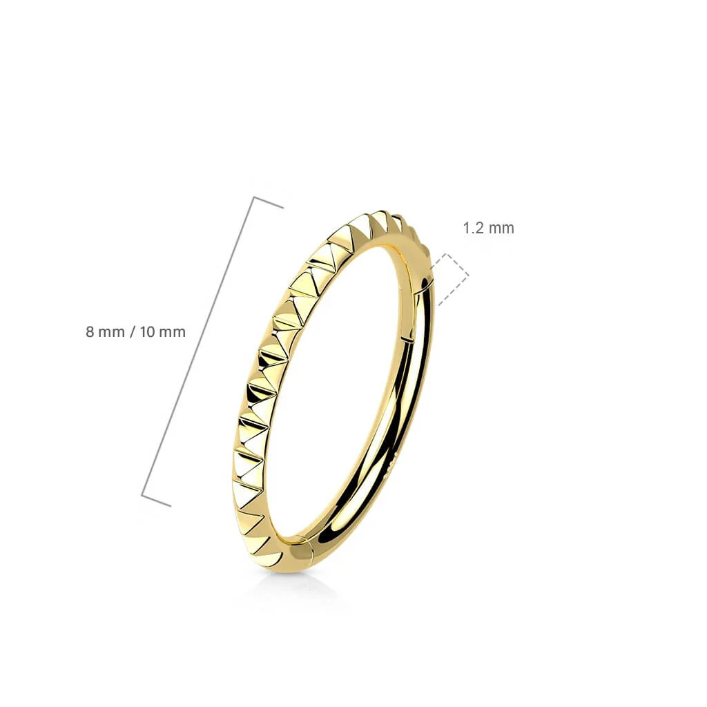 14 Karat Gold Ring Gelbgold Weißgold Clicker - Image 5