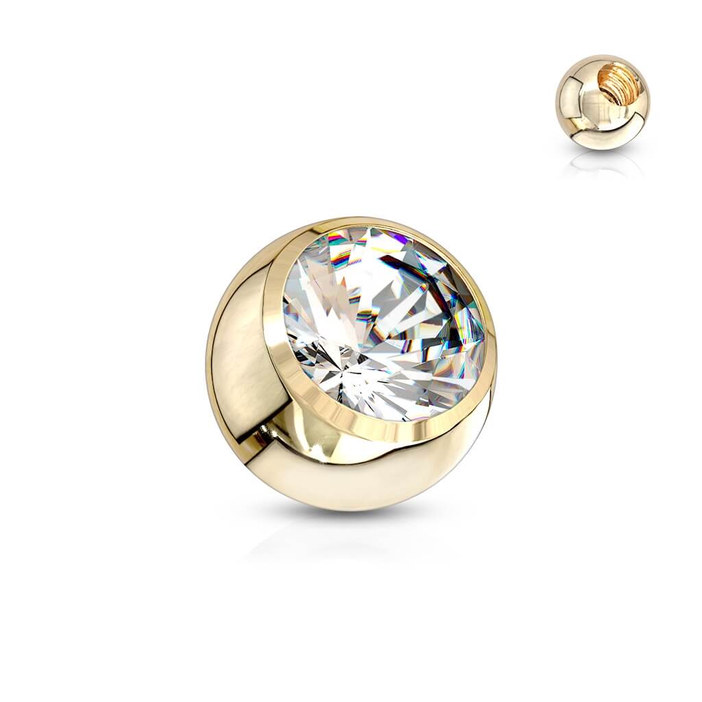 14 Karat Gold Zirkonia Gelbgold Weißgold - Image 3