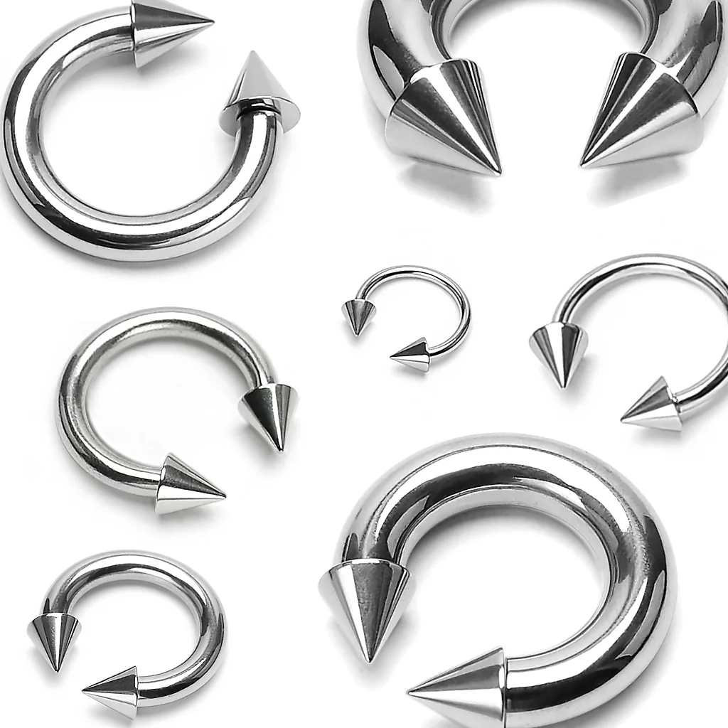 Hufeisen Piercing Stachel Silber - Image 2