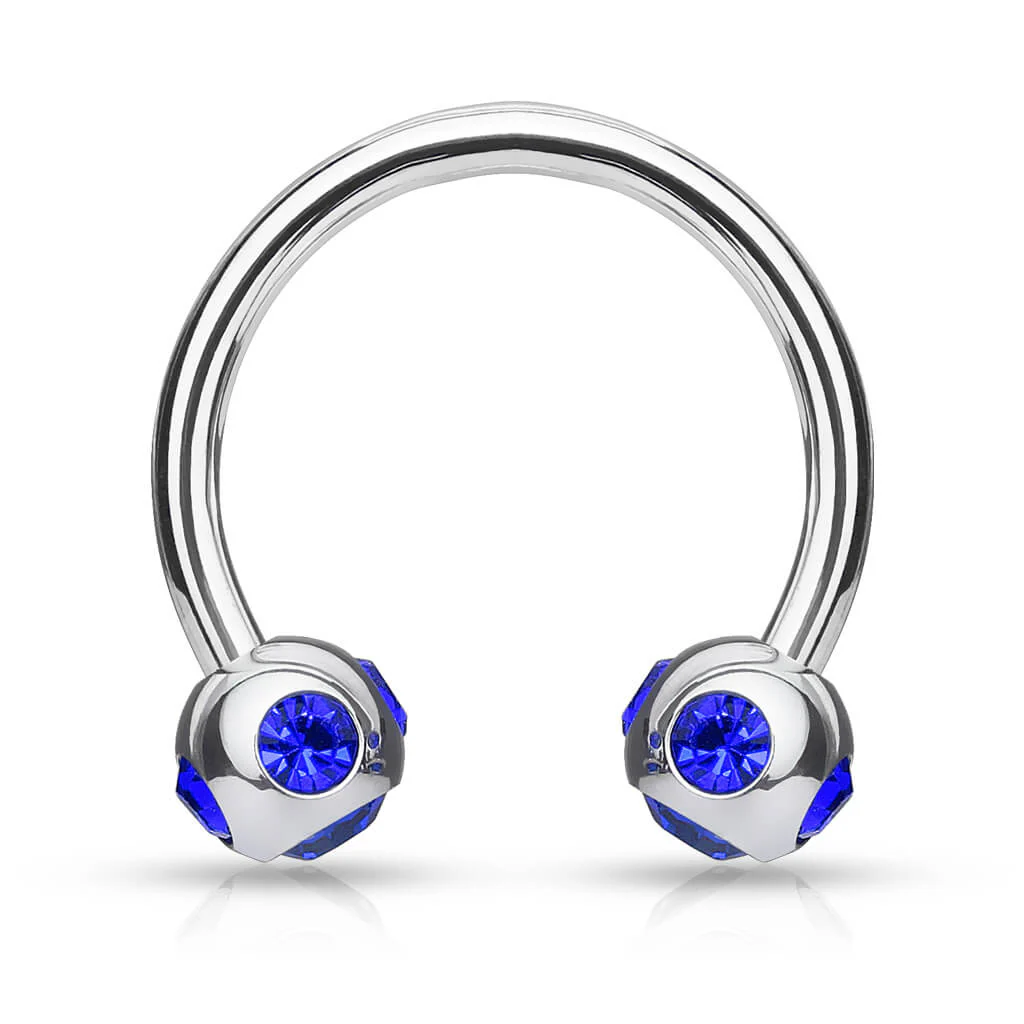 Hufeisen Piercing Kugel Zirkonia - Image 3