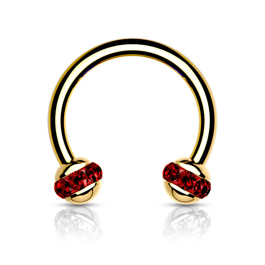 Hufeisen Piercing Kugel Zirkonia PVD - Image 9