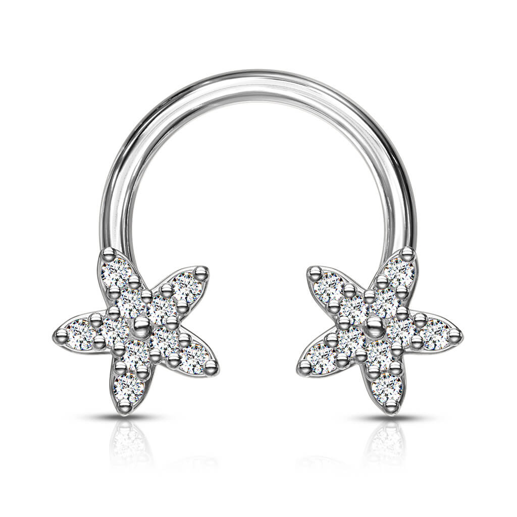 Hufeisen Piercing Sterne Zirkonia - Image 2