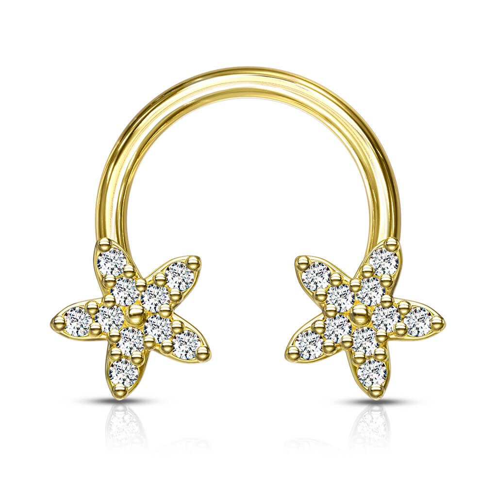 Hufeisen Piercing Sterne Zirkonia - Image 4