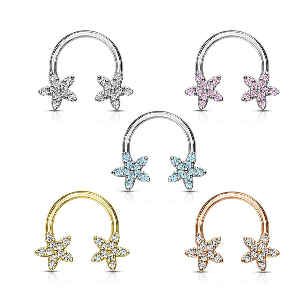 Hufeisen Piercing Sterne Zirkonia - Image 5