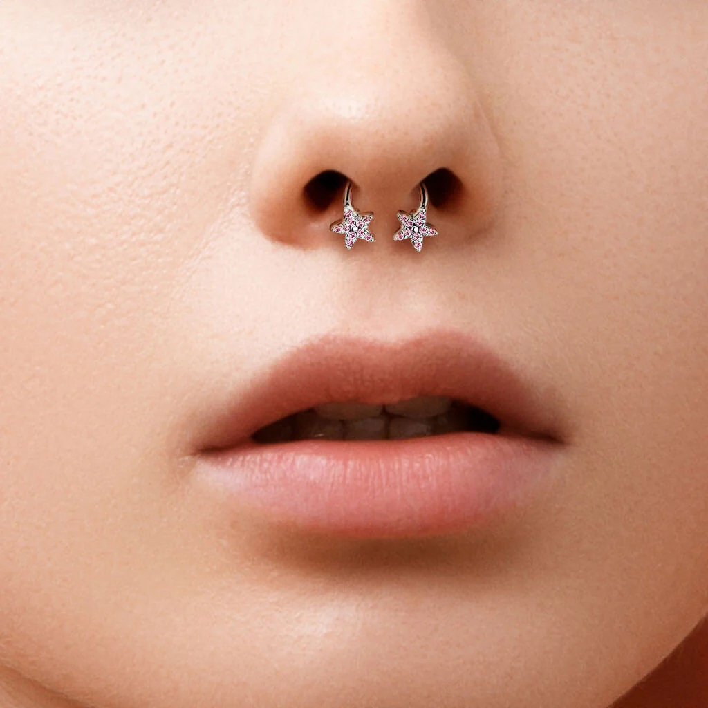 Hufeisen Piercing Sterne Zirkonia - Image 7