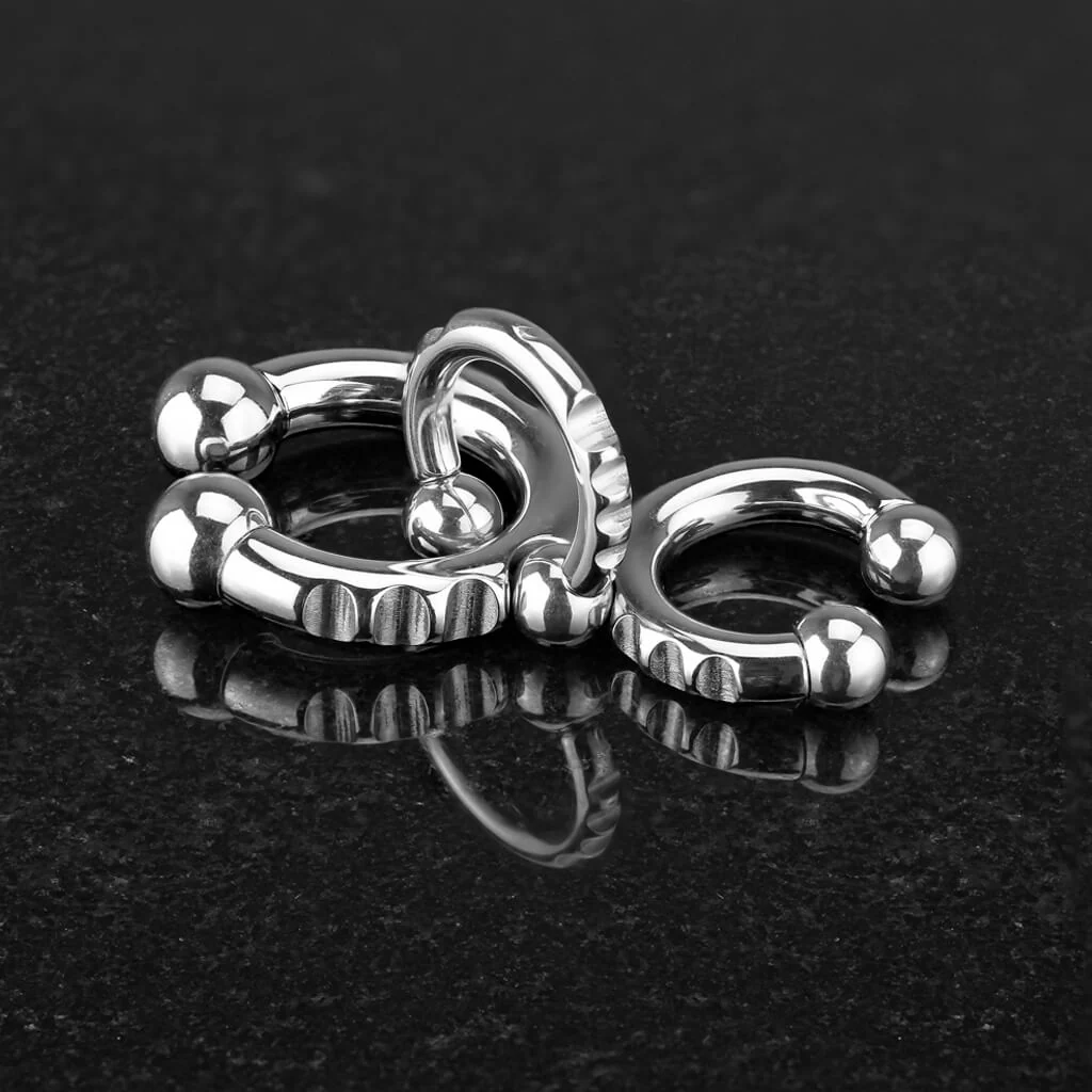 Hufeisen Piercing Einkerbung Silber - Image 4