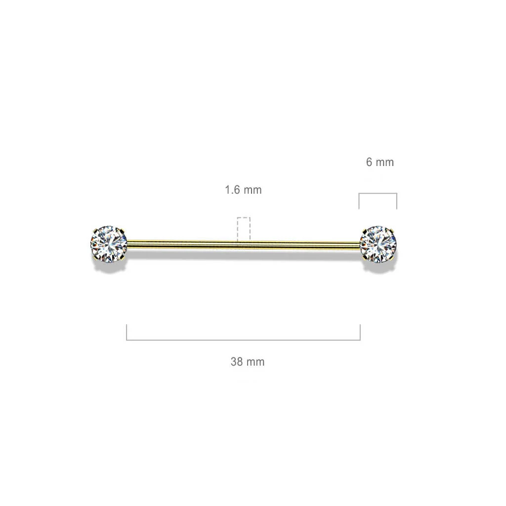 Industrial Barbell Zirkonia Push-In - Image 3