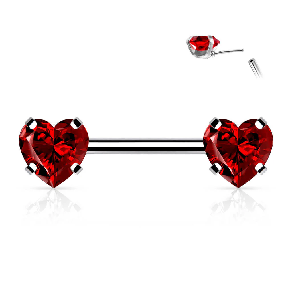 Nippelpiercing Herz Zirkonia Push-In - Image 10