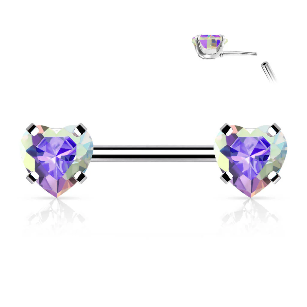 Nippelpiercing Herz Zirkonia Push-In - Image 2