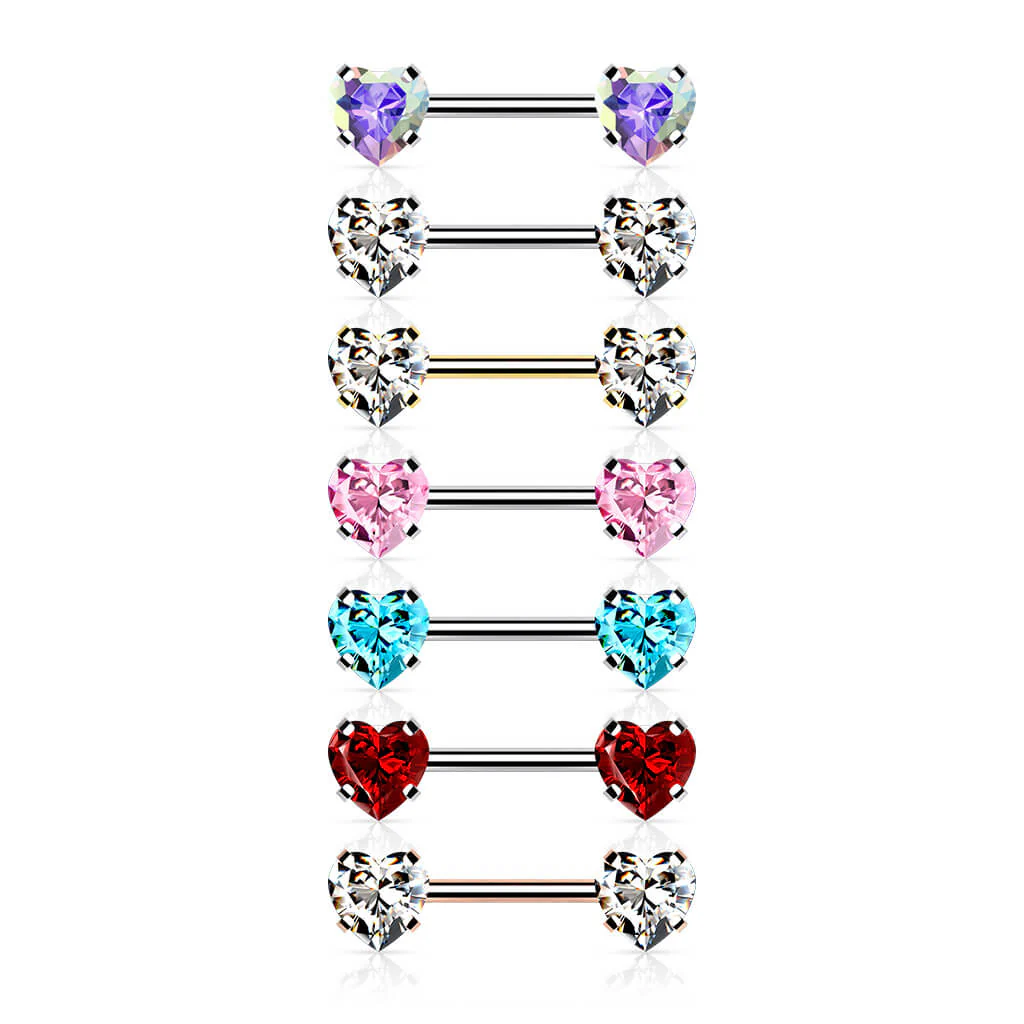Nippelpiercing Herz Zirkonia Push-In - Image 5