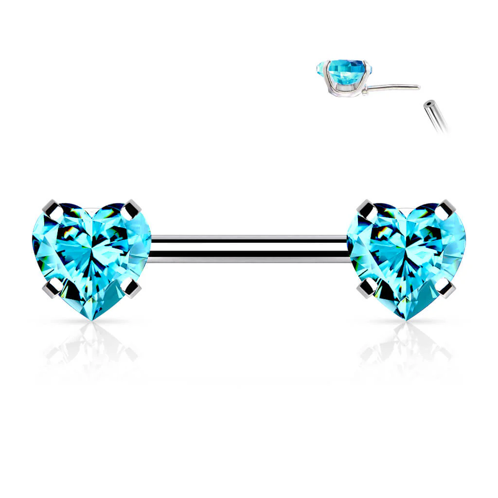 Nippelpiercing Herz Zirkonia Push-In - Image 9