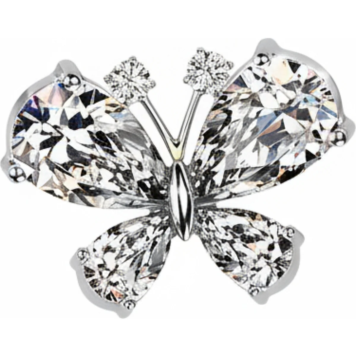 Nippelpiercing Pave Zirkonia Schmetterling Push-In