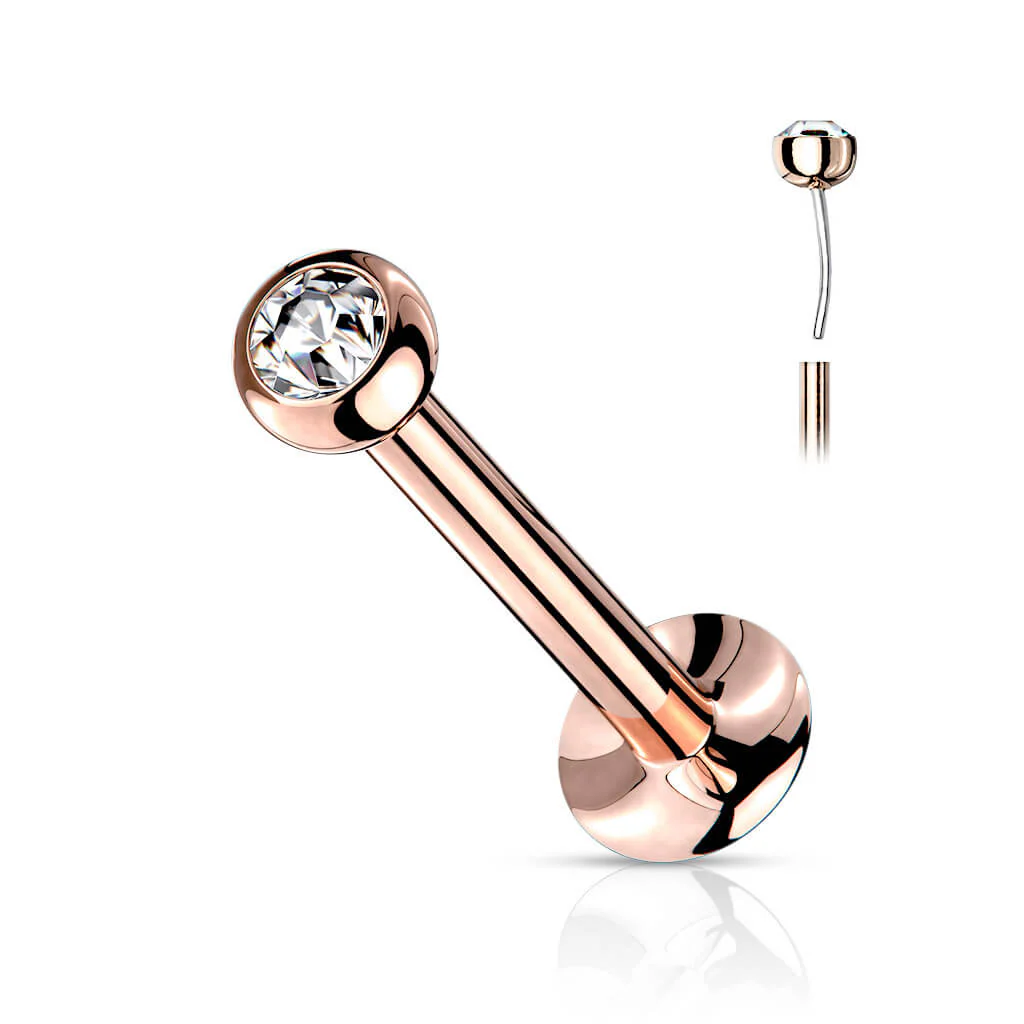 Labret Kugel Zirkonia PVD Push-In - Image 6