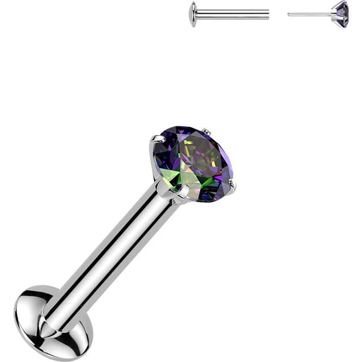 Labret Zirkonia Krappenfassung Silber Push-In - Image 16