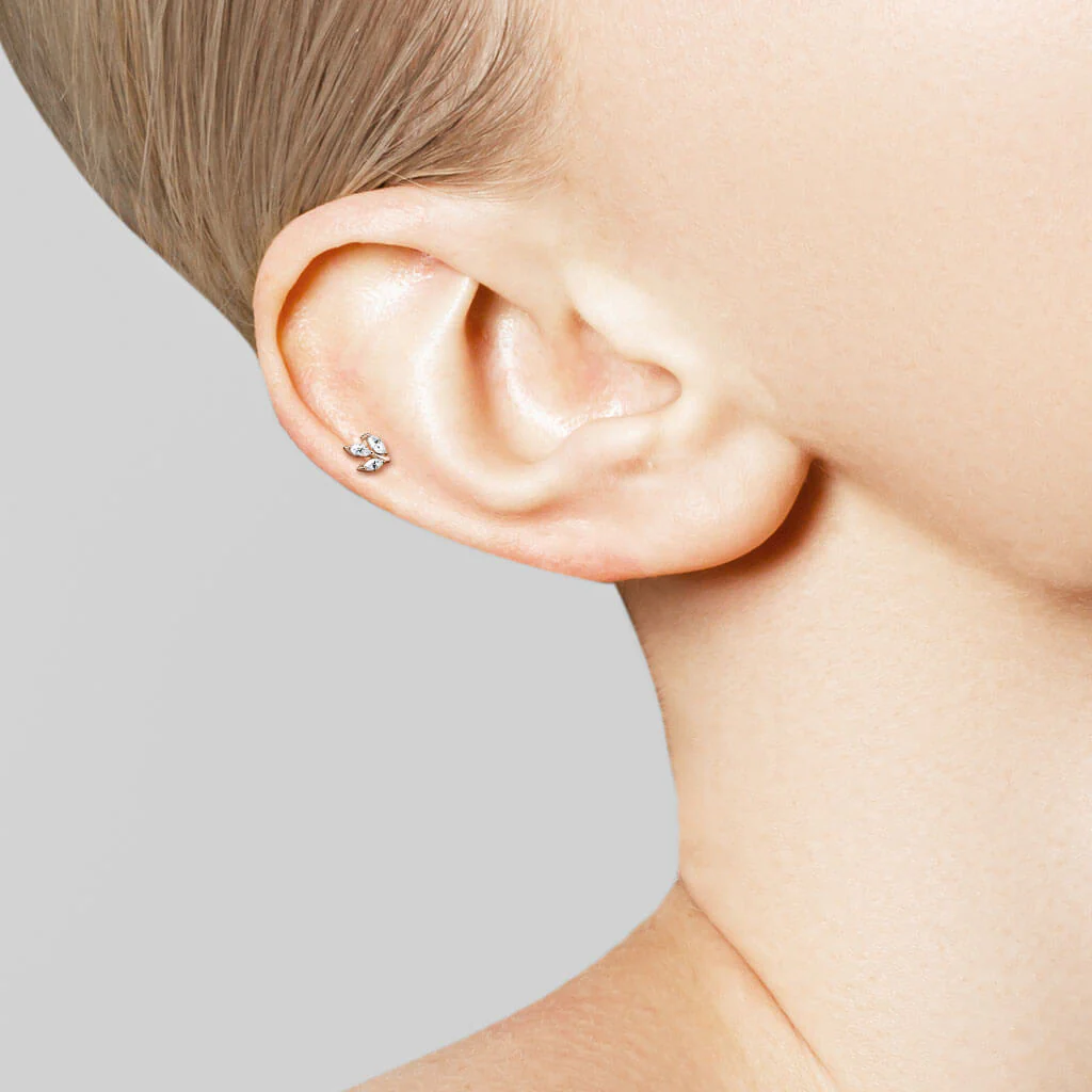 Labret Marquise Schliff Zirkonia Push-In - Image 5