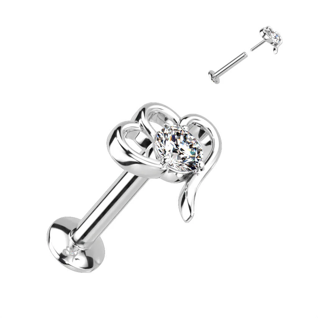 Labret Herzen Zirkonia Push-In - Image 2