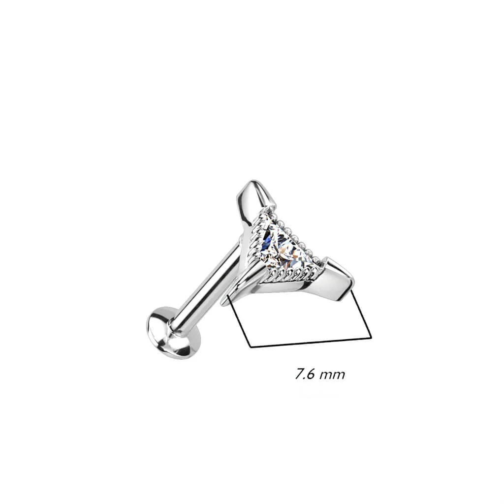 Labret Dreieck Zirkonia Push-In - Image 4