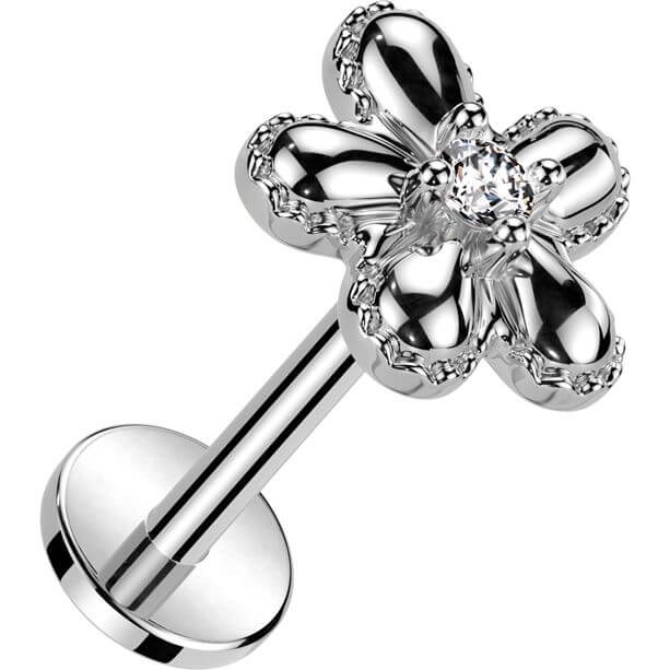 Labret Blume Zirkonia Push-In - Image 4