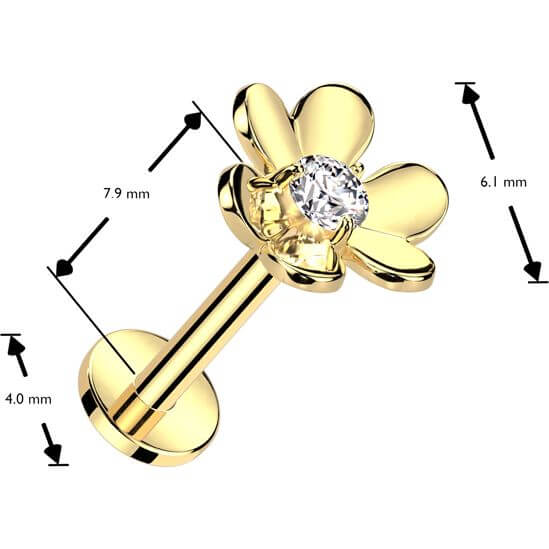 Labret Blume Zirkonia Push-In - Image 5