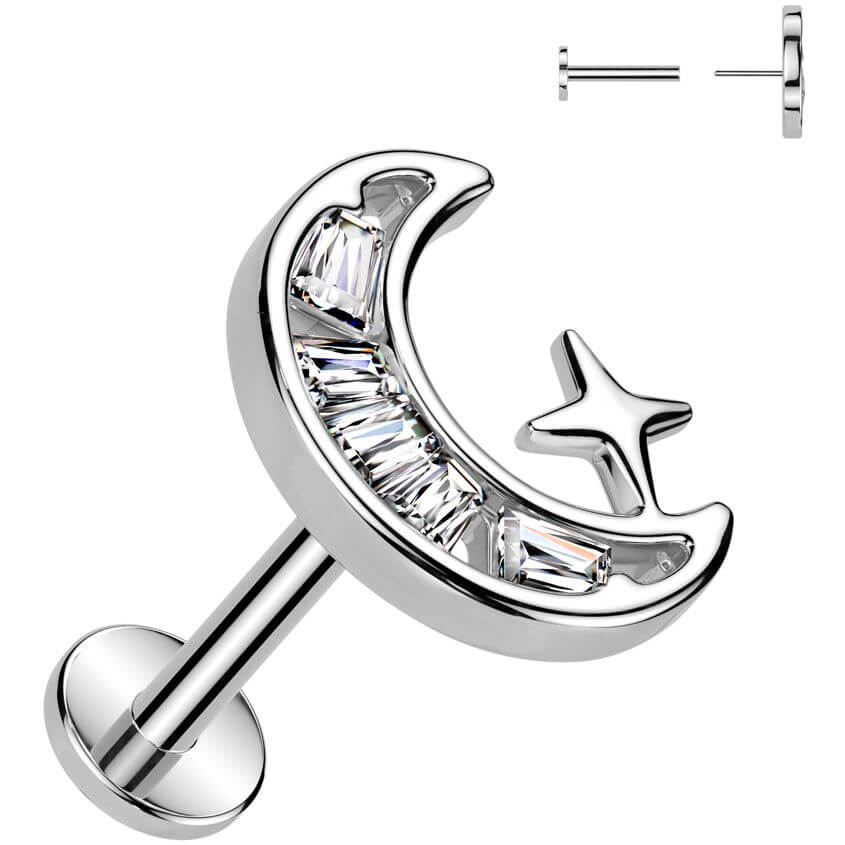 Labret Mond Stern Zirkonia Push-In - Image 3