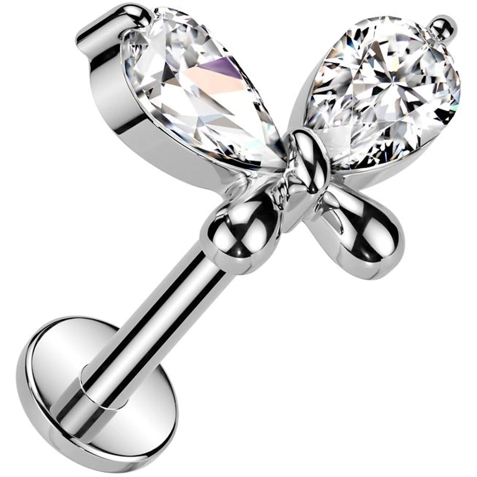 Labret Schmetterling Zirkonia Push-In