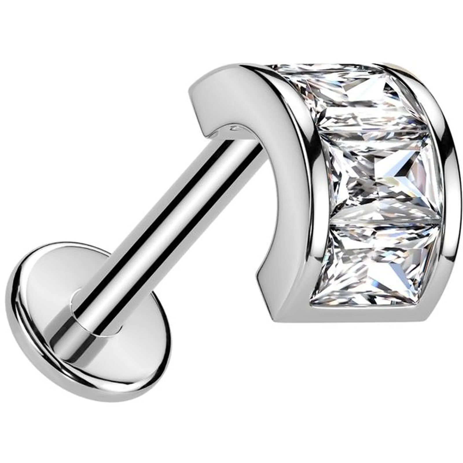 Labret Hufeisen Zirkonia Push-In