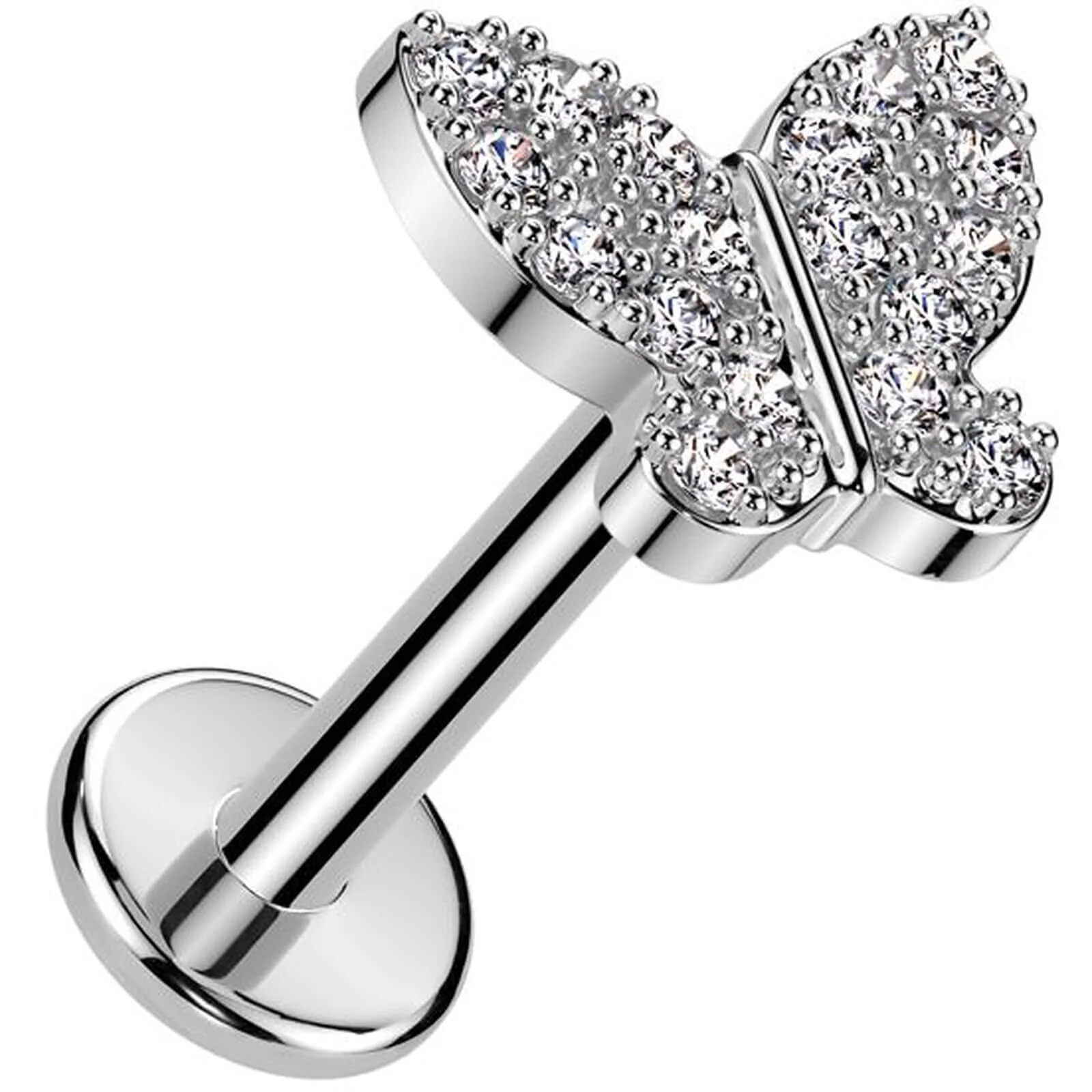 Labret Schmetterling Zirkonia Push-In