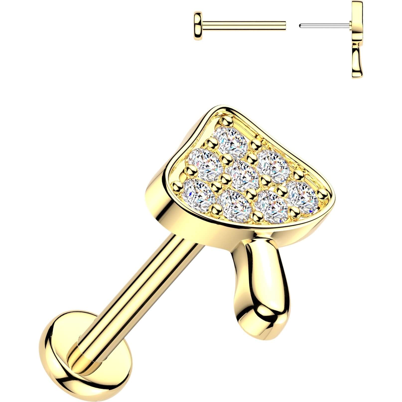 Labret Pave Zirkonia Pilz Push-In - Image 2