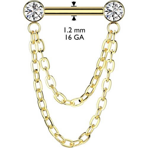 Titan Barbell Zirkonia Kette Anhänger Push-In - Image 2