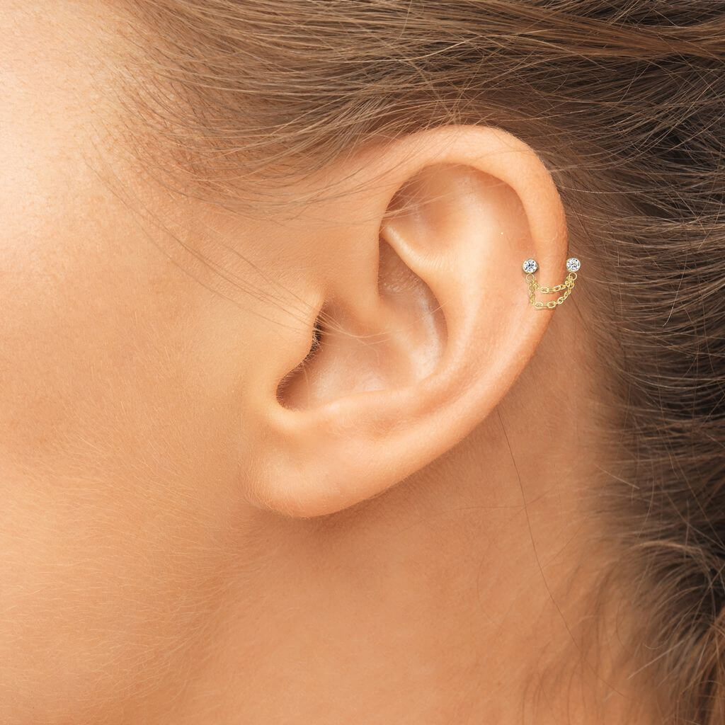 Titan Barbell Zirkonia Kette Anhänger Push-In - Image 3