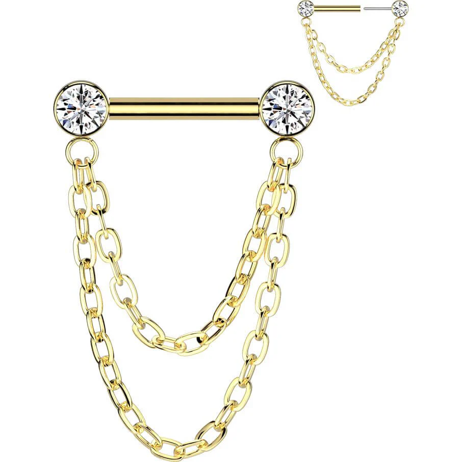 Titan Barbell Zirkonia Kette Anhänger Push-In - Image 5