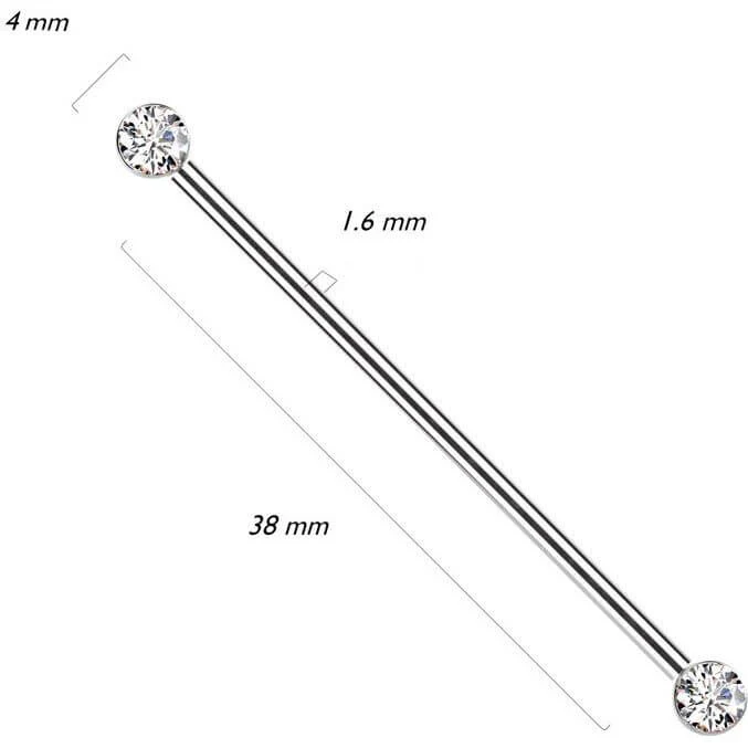 Titan Industrial Barbell Zargenfassung Zirkonia Push-In - Image 8