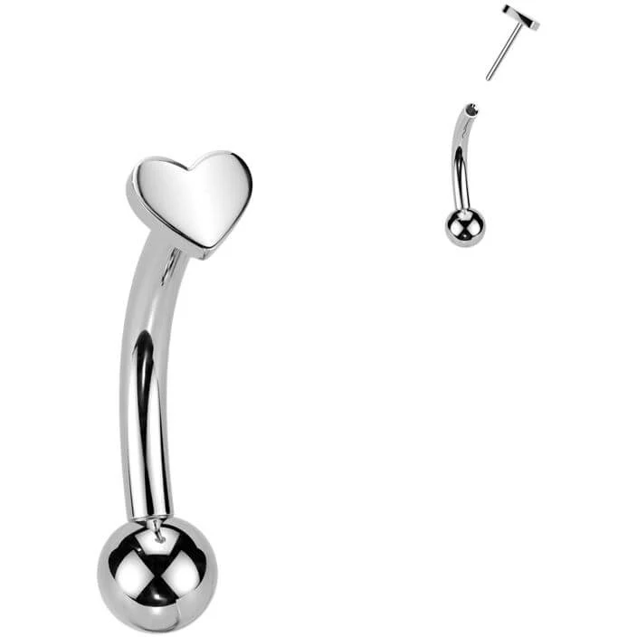 Titan Curved Barbell Herz Push-In - Image 5