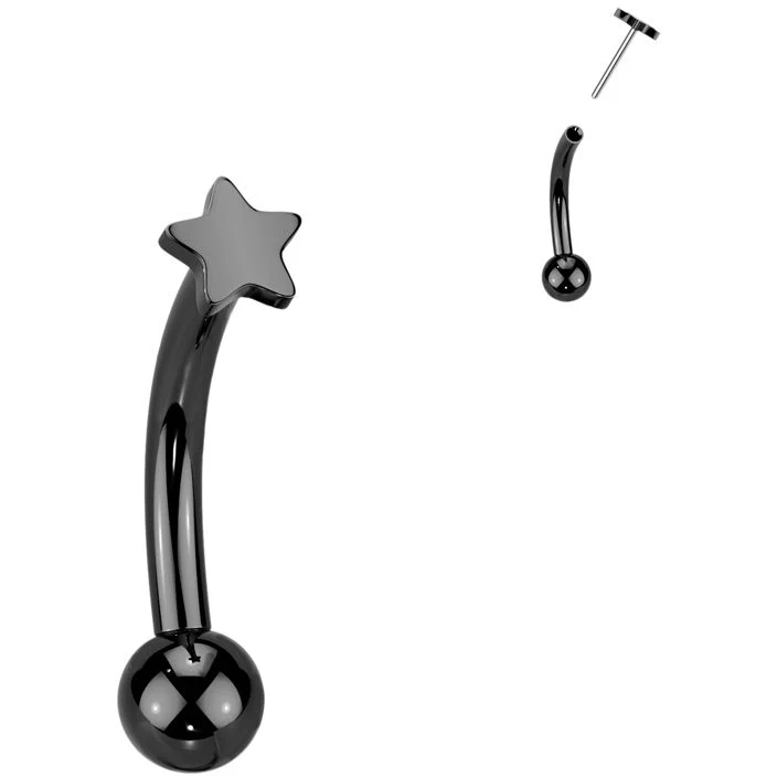 Titan Curved Barbell Stern Push-In - Image 2