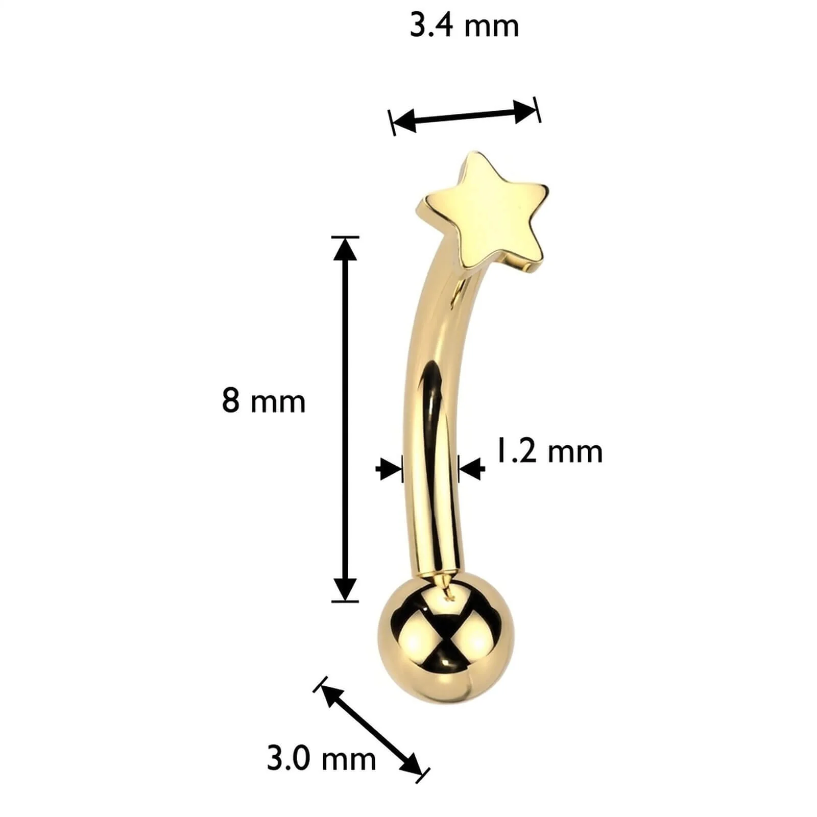Titan Curved Barbell Stern Push-In - Image 6