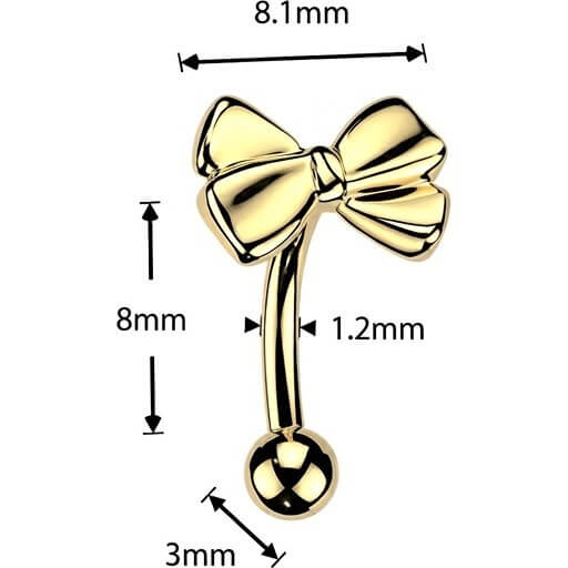 Titan Curved Barbell Schleife Push-In - Image 2
