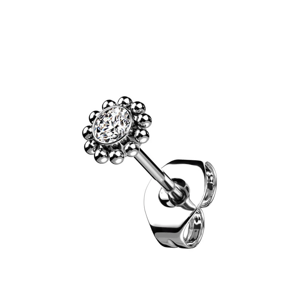 Titan Blume Zirkonia Silber - Image 3