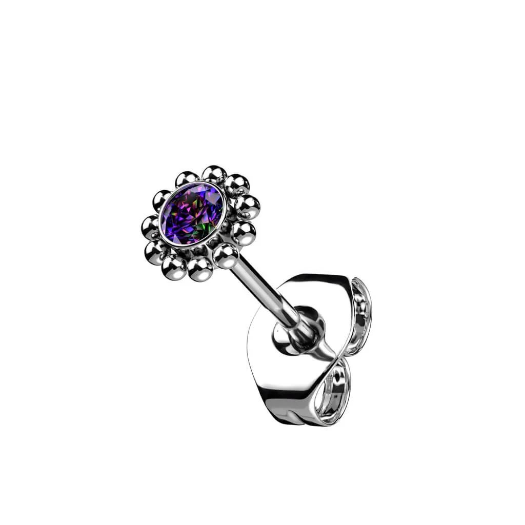 Titan Blume Zirkonia Silber - Image 5