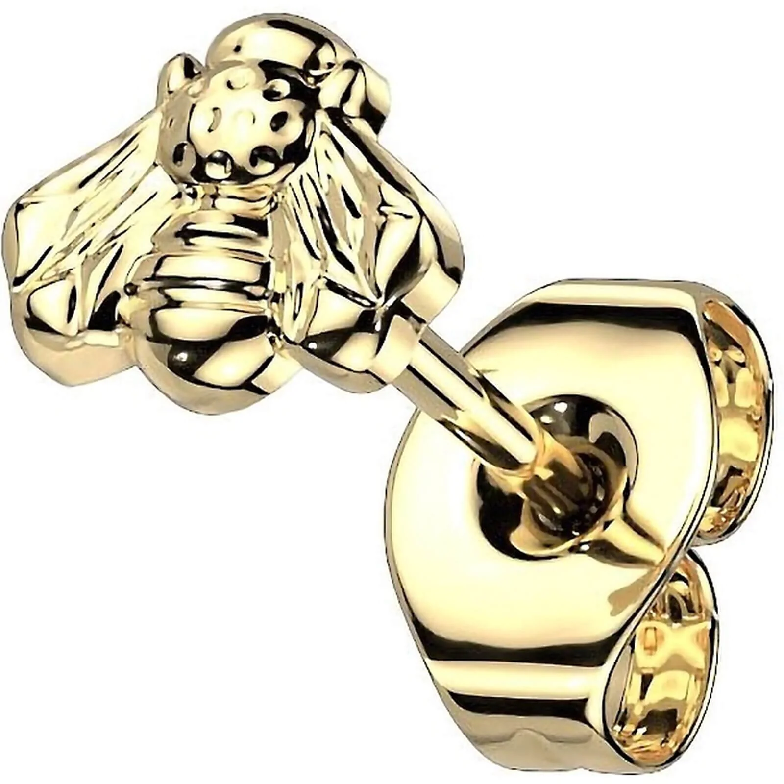 Titan Ohrstecker Biene Gold Silber
