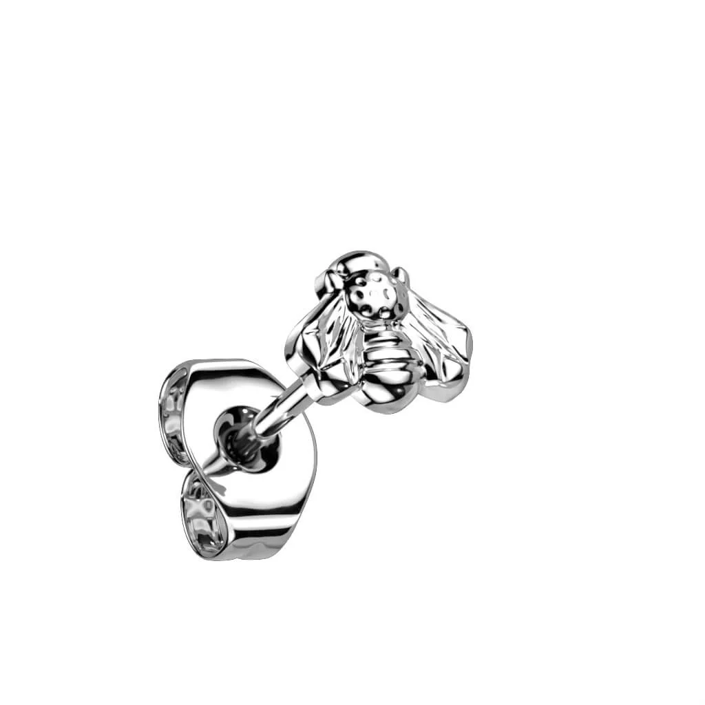 Titan Ohrstecker Biene Gold Silber - Image 3