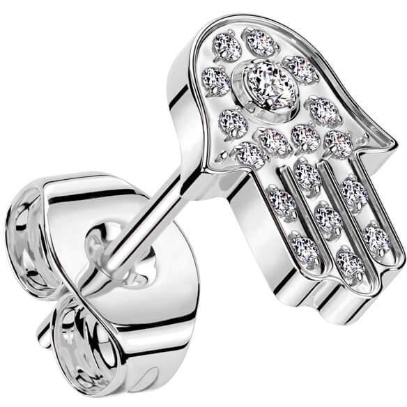 Titan Hamsa Pavefassung Zirkonia Push-In - Image 3