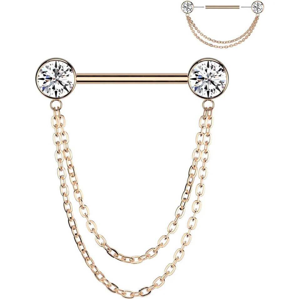 Titan Nippelpiercing Kugel Zirkonia Anhänger Push-In - Image 10