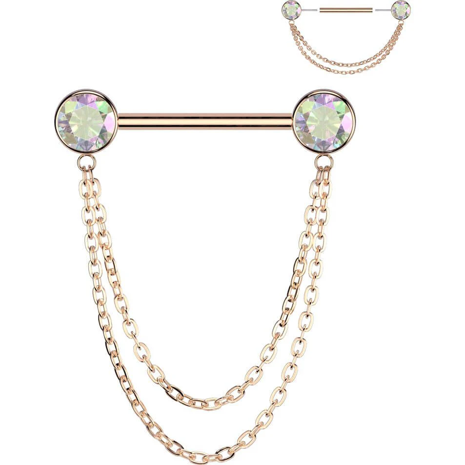 Titan Nippelpiercing Kugel Zirkonia Anhänger Push-In - Image 6