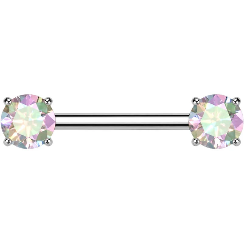 Titan Nippelpiercing Zargenfassung Zirkonia Push-In - Image 3