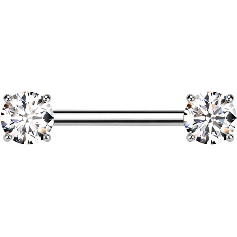 Titan Nippelpiercing Zargenfassung Zirkonia Push-In - Image 5